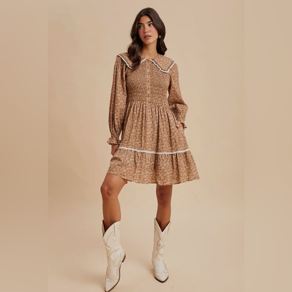 In Loom • Bestseller
Smocked Doll Collar Mini Dress